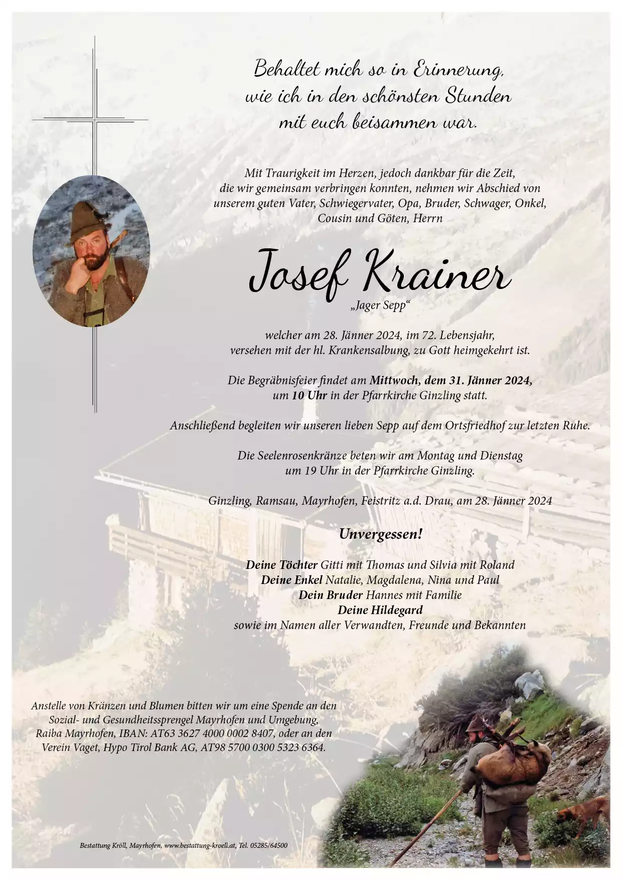 Parte von Josef Krainer